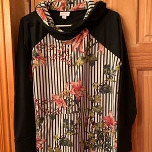 Lularoe floral and stripes size larger amber